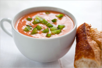 photo of this yummy looking gazpacho from Andrew Scrivani for the Times