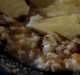 A small screencap of the savory oats at Tea and Food